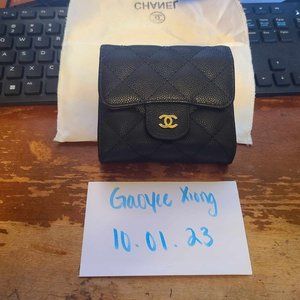 Chanel Quilted Wallet with Authenticity Card and Dust Bag